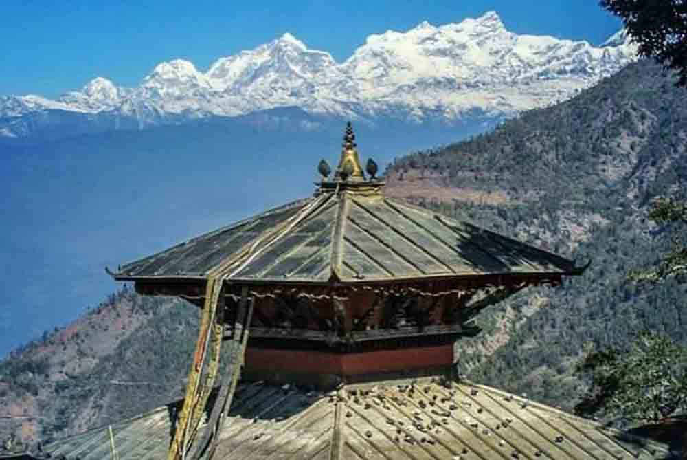 View of Snowcapped Mountains from Manakamana Temple